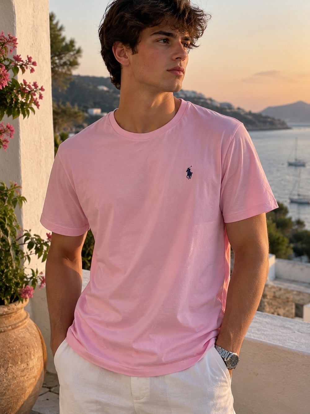 Polo Ralph Lauren Classic Fit T-Shirt Men's L Pink Short Sleeve Pony Logo